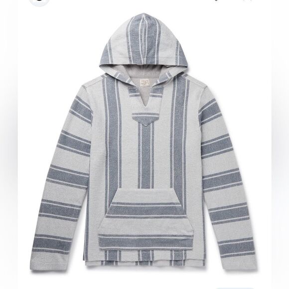 NEW Faherty Baja Beach Striped Terry Hoodie Size Small - Picture 2 of 10
